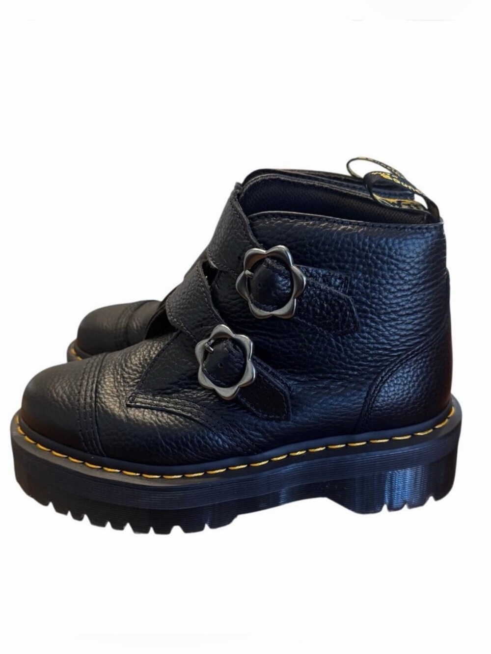 NWT Dr. Martens Devon Flower Platform Bootie, 27642001, Size 6